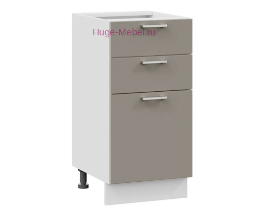 Кухонный шкаф нижний с тремя ящиками 400 Катрин (циркон)