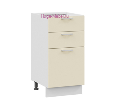 Кухонный шкаф нижний с тремя ящиками 400 Катрин (крем)
