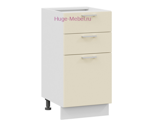 Кухонный шкаф нижний с тремя ящиками 400 Катрин (крем)