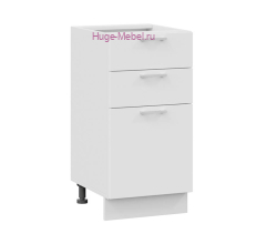 Кухонный шкаф нижний с тремя ящиками 400 Катрин (софт вайт)