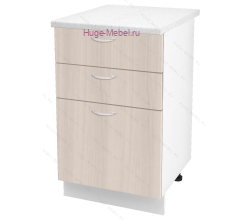 Кухонный шкаф нижний с тремя ящиками 500 Дина (шимо светлый)