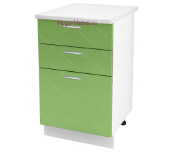 Кухонный шкаф нижний с тремя ящиками 500 Ксения (олива)