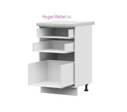 Корпус кухонного шкафа нижнего с 3 ящиками 500 ПВ (белый)