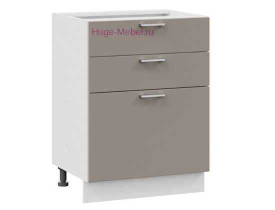 Кухонный шкаф нижний с тремя ящиками 600 Катрин (циркон)