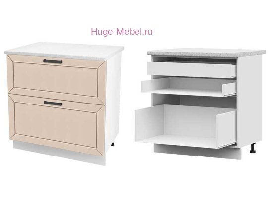 Кухонный шкаф нижний с внутренним ящиком 800 Альфа (брюле)