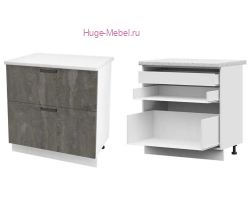 Кухонный шкаф нижний с внутренним ящиком 800 Пасаденна (железный камень)