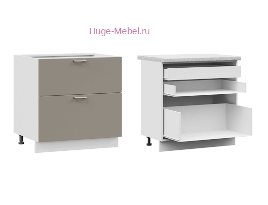 Кухонный шкаф нижний с внутренним ящиком 800 Катрин (циркон)