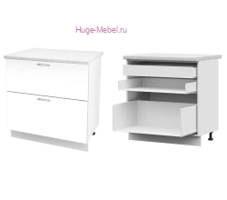 Кухонный шкаф нижний с внутренним ящиком 800 Ксения (белый)