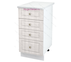 Нижний кухонный шкаф 4 ящика 400 Юлия (сандал белый)