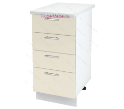 Нижний кухонный шкаф 4 ящика 400 Ксения (ваниль)