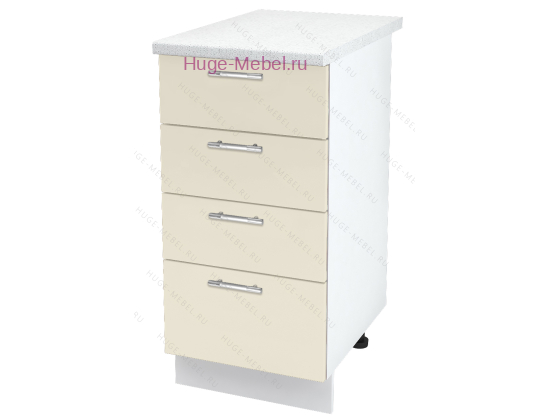 Нижний кухонный шкаф 4 ящика 400 Ксения (ваниль)