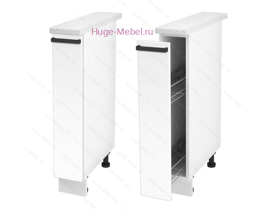 Нижний кухонный шкаф бутылочница 150 Альфа (белый)