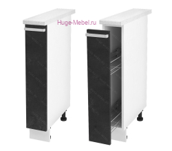 Нижний кухонный шкаф бутылочница 200 Бетон (бетон черный)