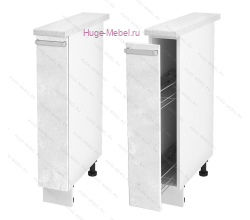 Нижний кухонный шкаф бутылочница 150 Бетон (бетон белый)