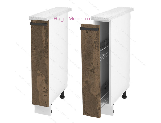 Нижний кухонный шкаф бутылочница 200 Пасаденна (ржавый камень)