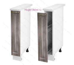 Нижний кухонный шкаф бутылочница 150 Юлия (сандал серый)