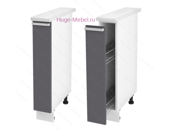 Нижний кухонный шкаф бутылочница 150 Катрин (софт графит)