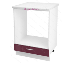 Шкаф кухонный под духовку напольный 600 Ксения (бордо)