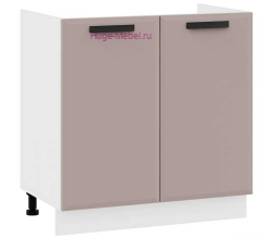 Кухонный шкаф под мойку 800 Призма (мокко супермат)