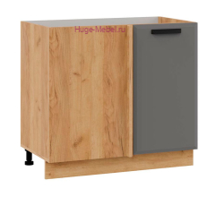 Шкаф кухонный угловой нижний 1000 Призма (асфальт супермат) корпус крафт