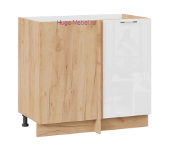 Шкаф кухонный угловой нижний 1000 Ксения (белый) корпус крафт