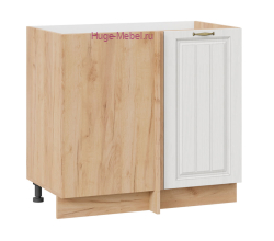 Шкаф кухонный угловой нижний 1000 Мария (белый) корпус крафт