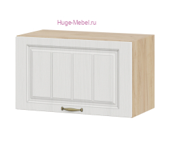 Горизонтальный кухонный шкаф верхний 600 Мария (белый) корпус крафт