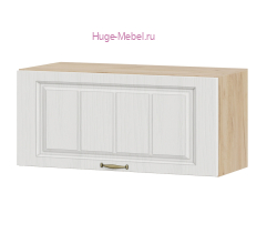 Горизонтальный кухонный шкаф верхний 800 Мария (белый) корпус крафт