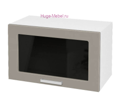 Горизонтальный кухонный стеклянный шкаф 600 Катрин (циркон)