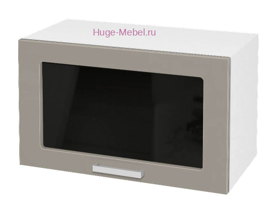 Горизонтальный кухонный стеклянный шкаф 600 Катрин (циркон)