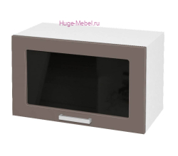 Горизонтальный кухонный стеклянный шкаф 600 Катрин (муссон)