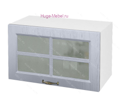Горизонтальный кухонный стеклянный шкаф 600 Мария (сталь)