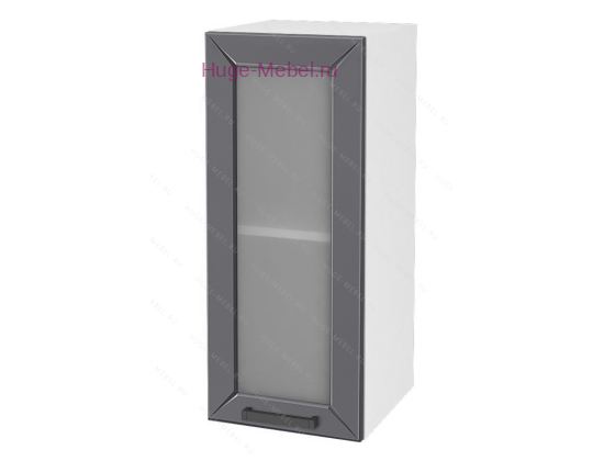 Кухонный шкаф верхний со стеклом 300 Альфа (вулкан)