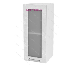 Кухонный шкаф верхний со стеклом 300 Бетон (бетон белый)