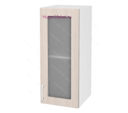 Кухонный шкаф верхний со стеклом 300 Дина (шимо светлый)