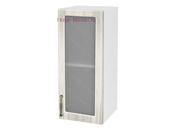 Кухонный шкаф верхний со стеклом 300 Юлия (сандал белый)