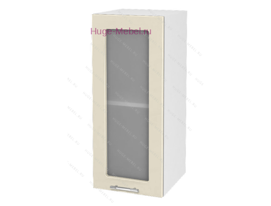 Кухонный шкаф верхний со стеклом 300 Ксения (ваниль)