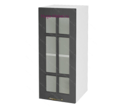 Кухонный шкаф верхний со стеклом 300 Мария (графит)