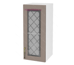 Кухонный шкаф верхний со стеклом 300 Модена (дуб кофе)