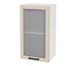 Кухонный шкаф верхний со стеклом 400 Альфа (брюле)