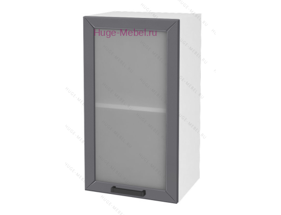 Кухонный шкаф верхний со стеклом 400 Альфа (вулкан)