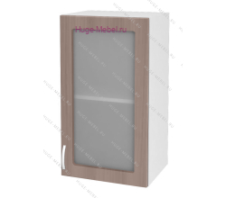 Кухонный шкаф верхний со стеклом 450 Дина (шимо темный)