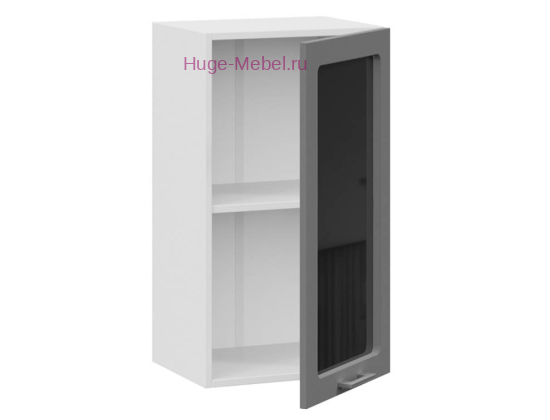 Кухонный шкаф верхний со стеклом 300 Катрин (софт графит)