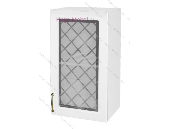 Кухонный шкаф верхний со стеклом 400 Модена (дуб белый)