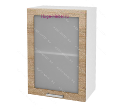 Кухонный шкаф верхний со стеклом 500 Бетон (дуб сонома)