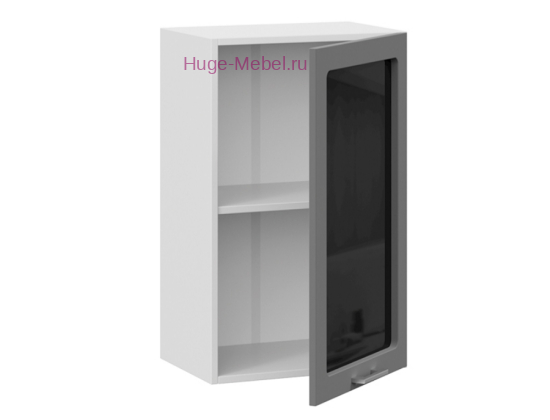 Кухонный шкаф верхний со стеклом 500 Катрин (софт графит)