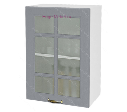 Кухонный шкаф верхний со стеклом 500 Мария (сталь)