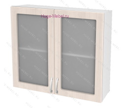 Кухонный шкаф верхний со стеклом 800 Дина (шимо светлый)