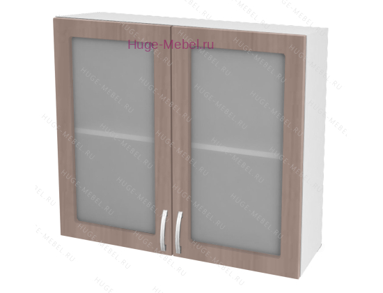 Кухонный шкаф верхний со стеклом 800 Дина (шимо темный)