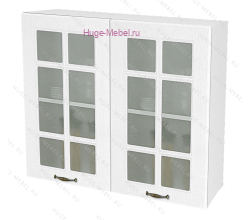 Кухонный шкаф верхний со стеклом 800 Мария (белый)